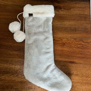 UGG plush Christmas Stocking Pom poms.